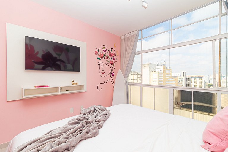 Estúdio Pink Flowers Copan: vista do 22º andar